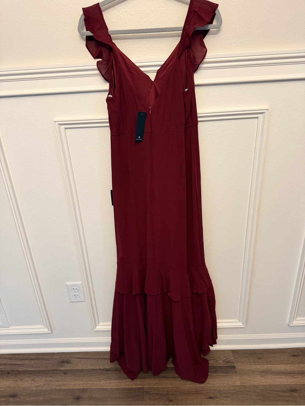 Lulu's Plum Ruffle High-Low Dress - Picture 5 of 6